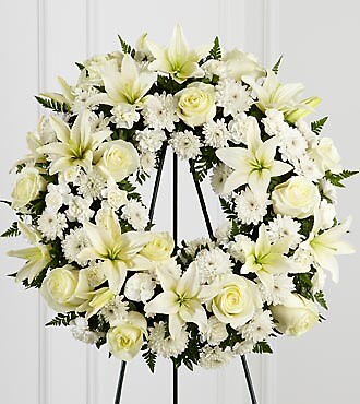 White on white wreath