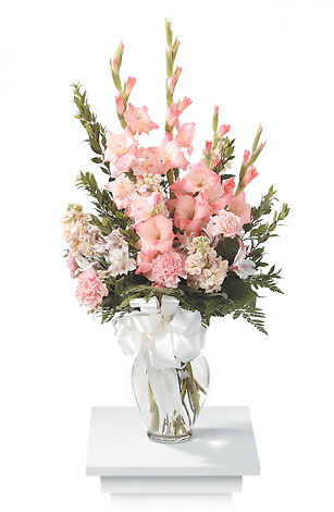 Pink gladiola bouquet
