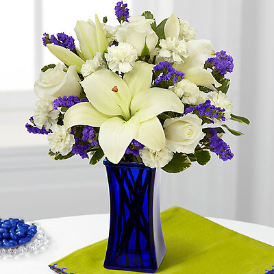 Blue and white bouquet