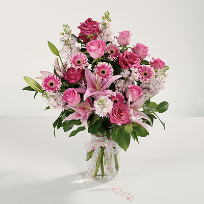 Power of pink arranged by a florist in Wantagh, NY USA : Abby's Parkside Nursery & Florist, Inc.