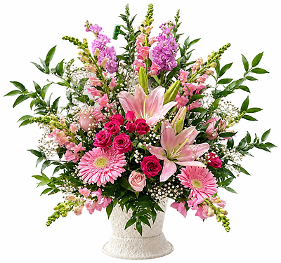 Traditional pink arrangement