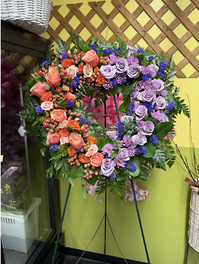 Lavender and Orange Heart