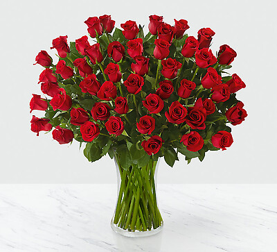 50 long stem red roses