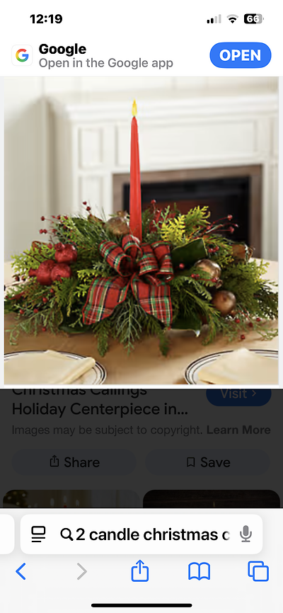 Single candle evergreen centerpiece