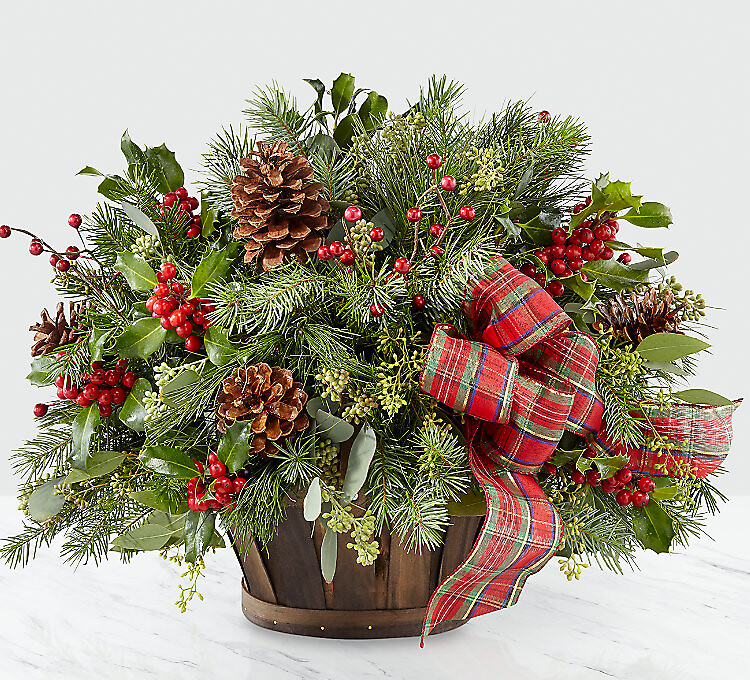 Holiday Basket arranged by a florist in Wantagh, NY USA