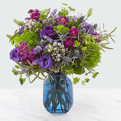 Green and purple bouquet