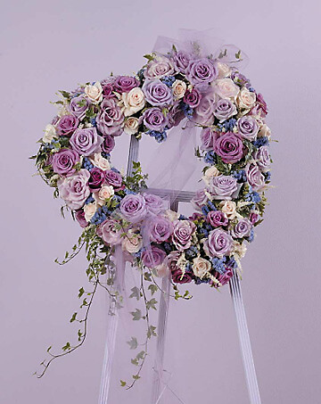 Lavender rose heart