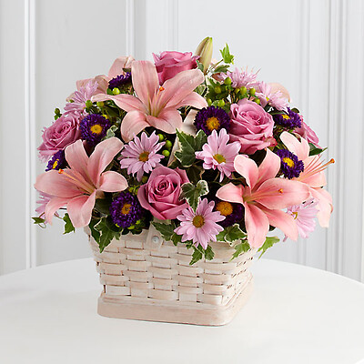 With sympathy basket