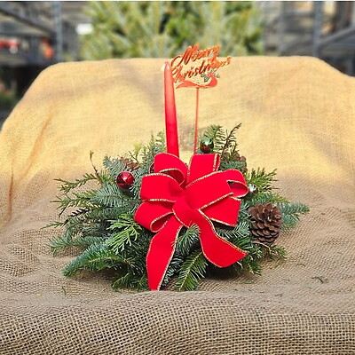 Single candle centerpiece