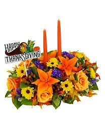 Thanksgiving candle centerpiece