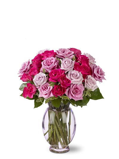 Mixed pink sweetheart roses