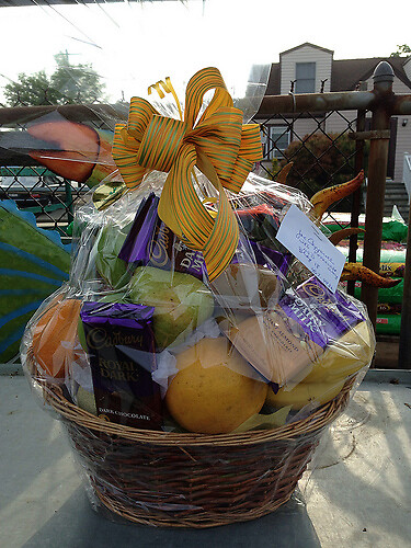 Fruit &amp; choclate basket