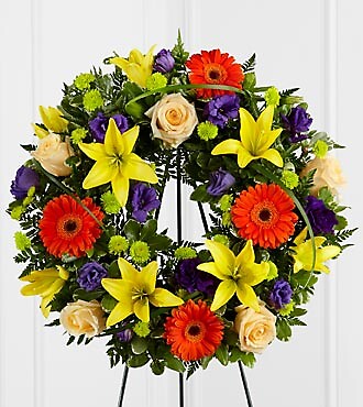 Mixed vivid wreath